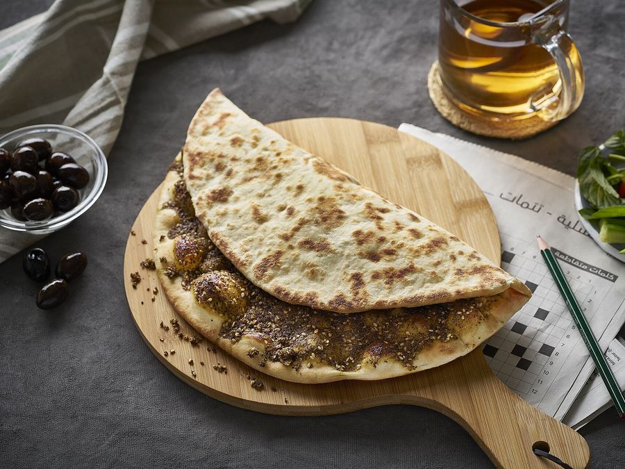 Pan plano con za'atar